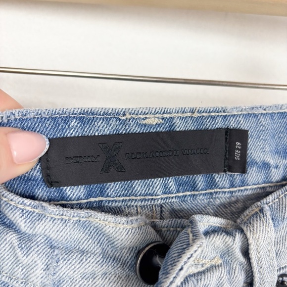 Alexander Wang X Denim Distressed Cuffed Boyfriend Jeans Sz 29 - Picture 7 of 9